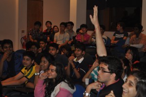 Students enjoying an interesting evening lecture