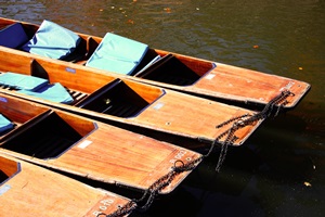 Punts on the River Cam