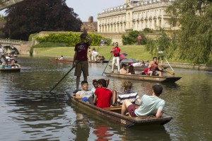 Reach students punting on the River Cam