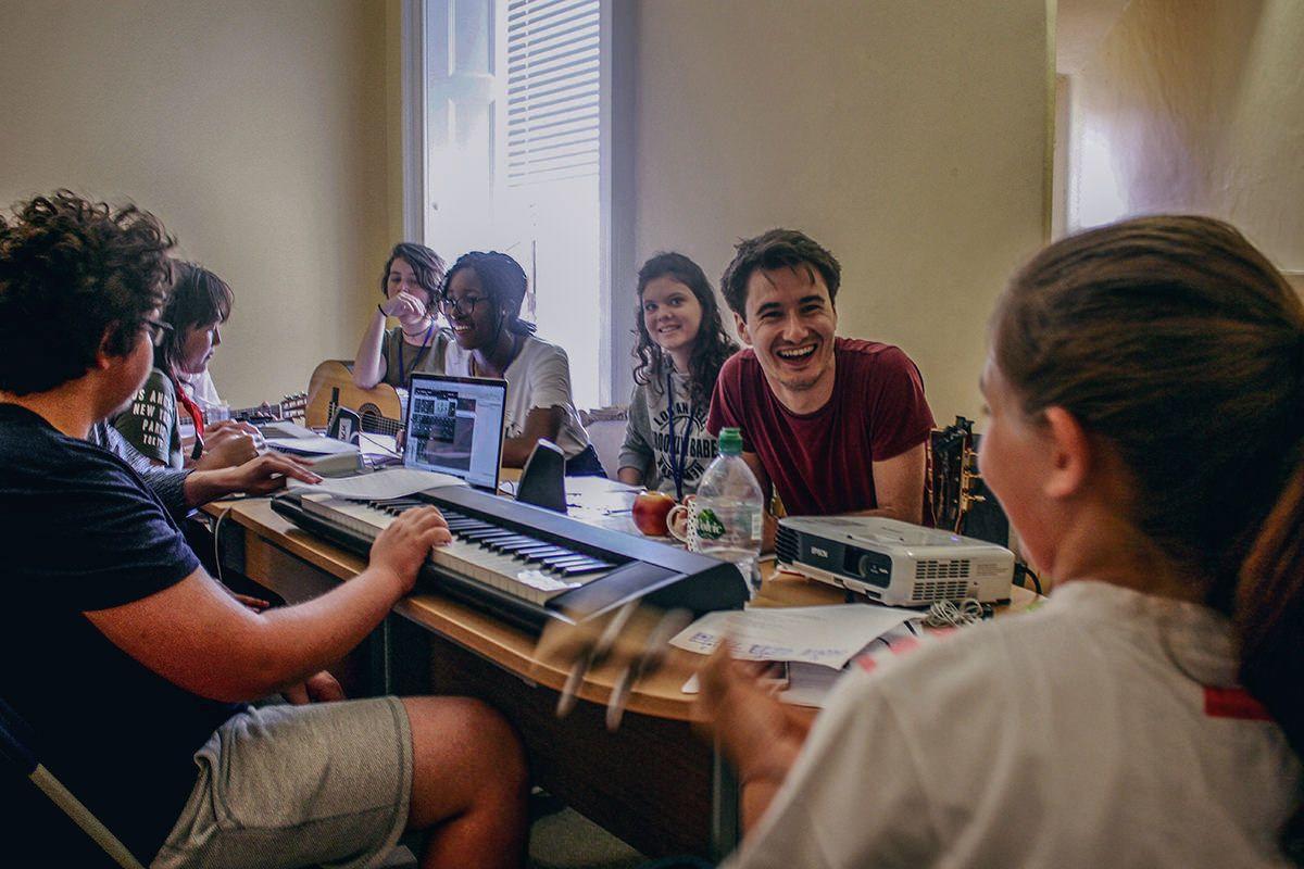 Students in class