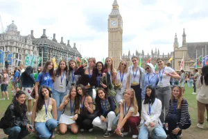 Students from Reach Cambridge on an excursion to London England.