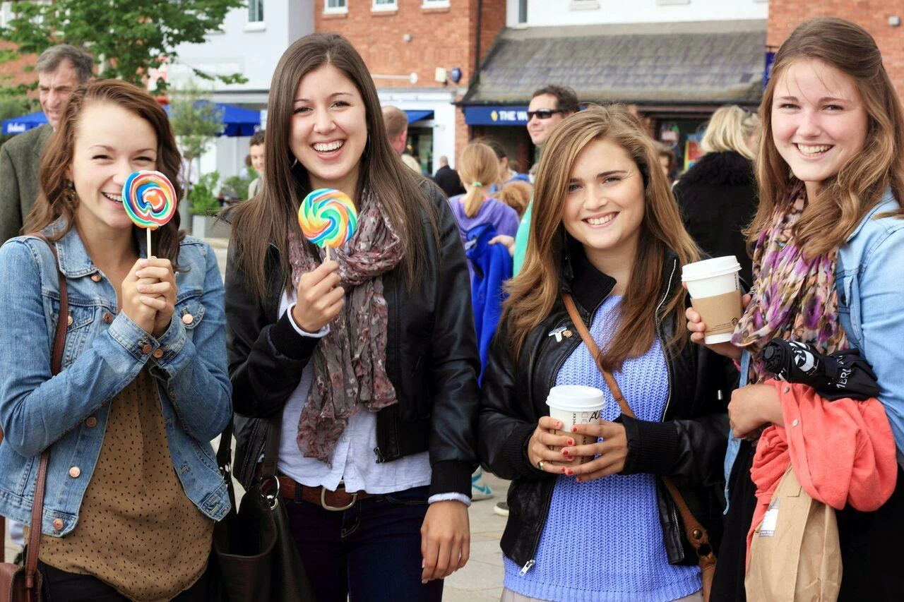 Students enjoying a sweat treat!